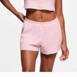 SKIMS Baby Pink Sweatshorts Waffle Shorts Size XS NWT